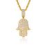 Gold Iced Hamsa Pendant - VIRAGE London, 20033002010000
