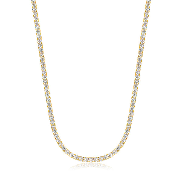 Iced Tennis Chain Gold 3mm - VIRAGE London