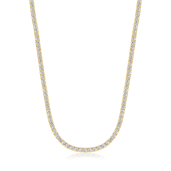 Iced Tennis Chain Gold 3mm - VIRAGE London