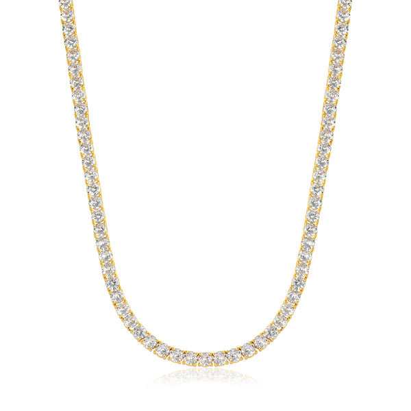Iced Tennis Chain Gold 5mm - VIRAGE London