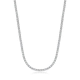 Iced Tennis Chain White Gold 3mm - VIRAGE London