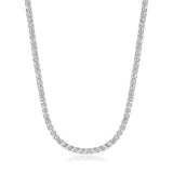 Iced Tennis Chain White Gold 5mm - VIRAGE London