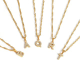 Icy Initial Necklace Gold - VIRAGE London