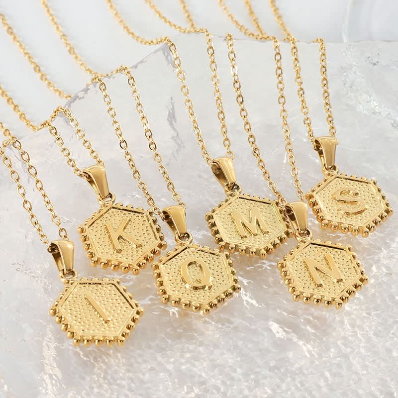 Scienza Gold Layered Initial Necklace – 3-in-1 Adjustable Chain With Letter Pendant