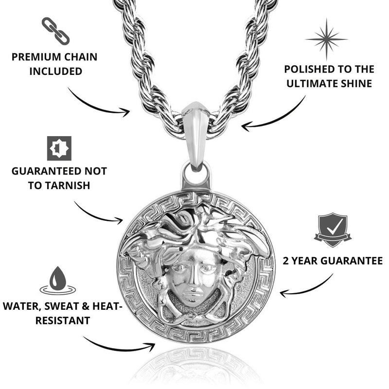 Medusa pendant silver deals