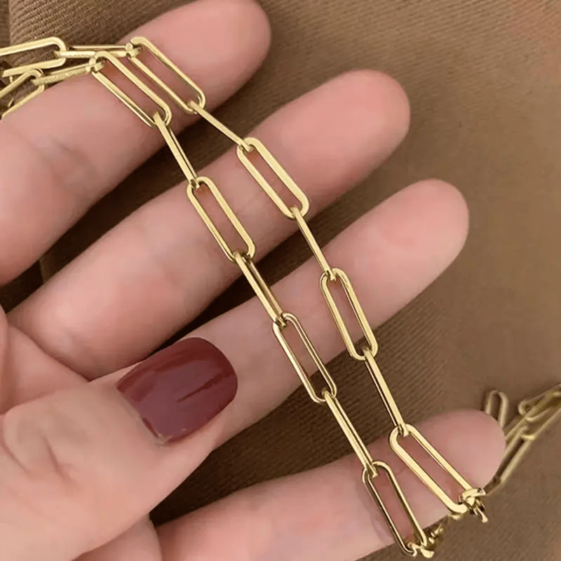 Paperclip Necklace Gold - VIRAGE London