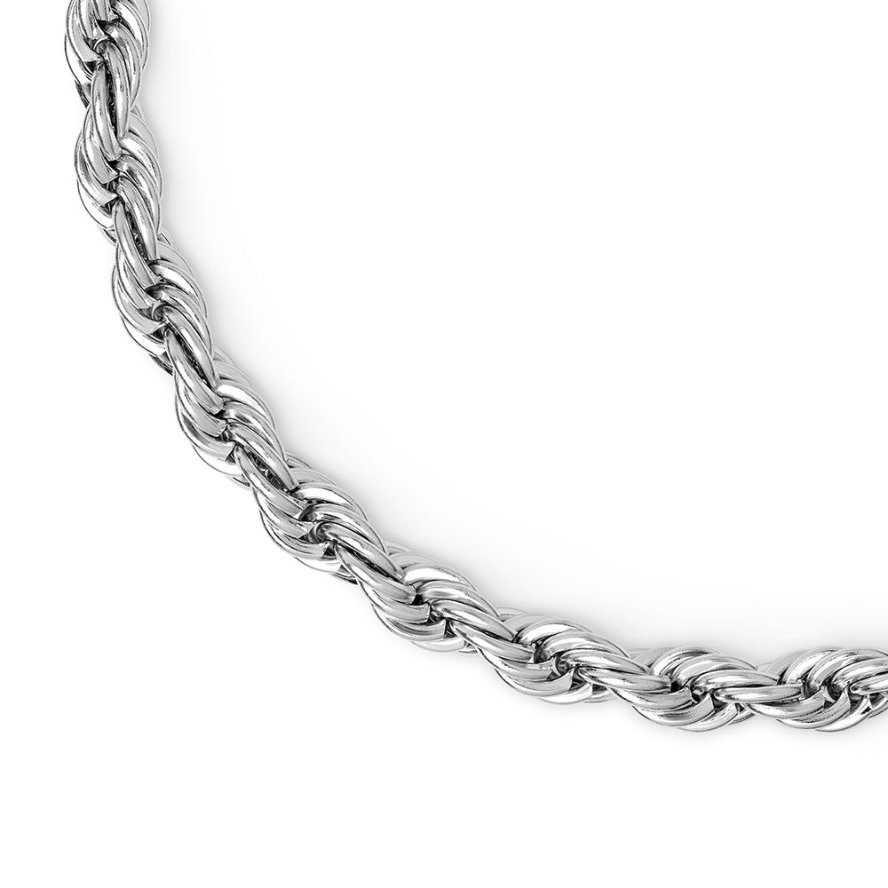 Men's Silver Rope Bracelet 5mm | VIRAGE London Men's Silver Rope Bracelet 5mm | VIRAGE London