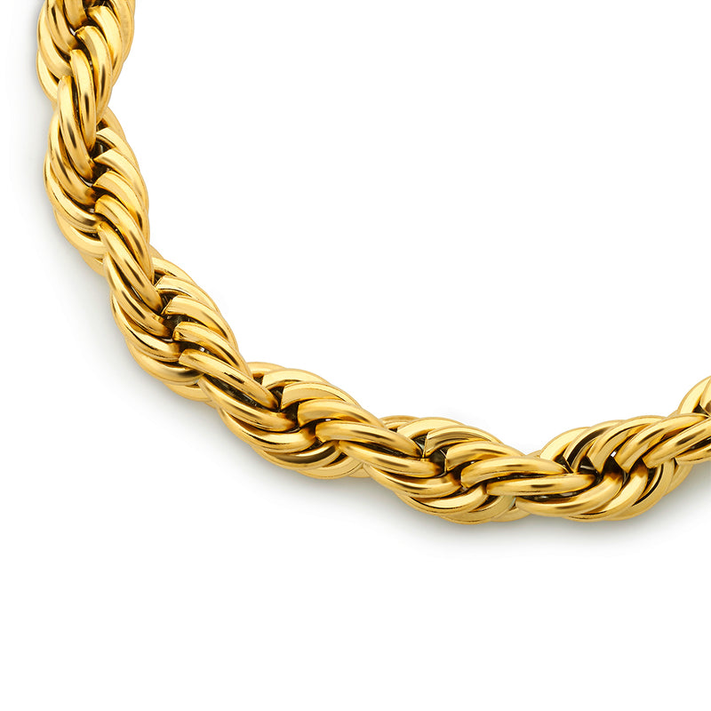 Gold Rope Bracelet 8mm - VIRAGE London, 40030001010807