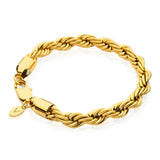 Gold Rope Bracelet 8mm - VIRAGE London, 40030001010807