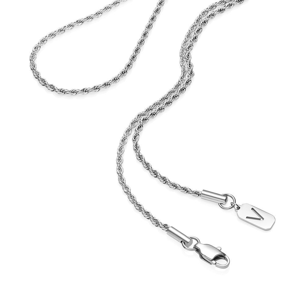 Men s Rope Chain Silver 2mm VIRAGE London