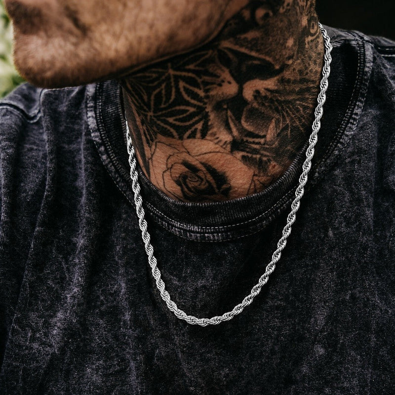 Men's Rope Chain Silver 5mm VIRAGE London1
