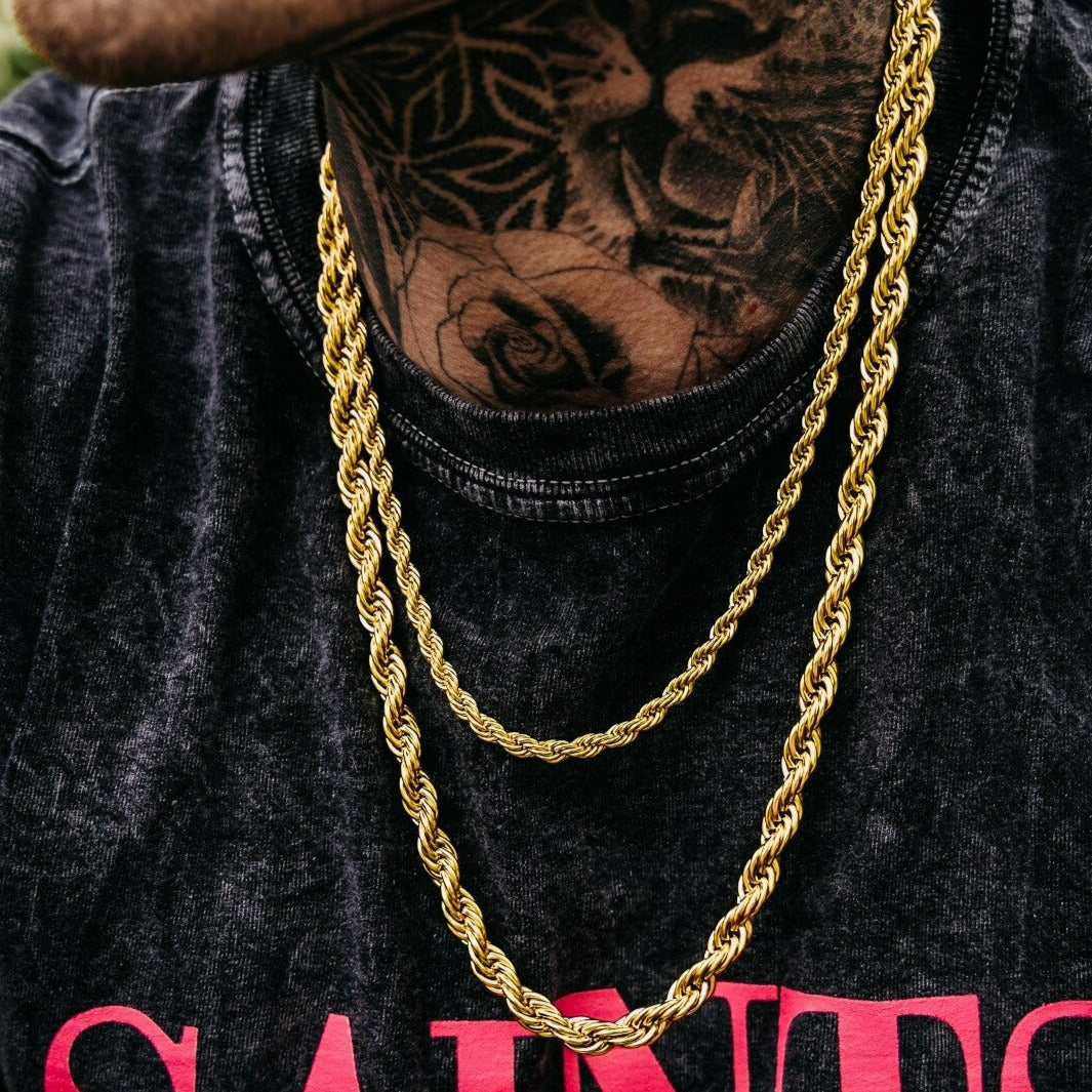 Men's Rope Chain Gold 5mm | VIRAGE London