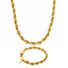 Gold Rope Chain & Bracelet Set 8mm - VIRAGE London, 70030001010825