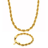 Gold Rope Chain & Bracelet Set 8mm - VIRAGE London, 70030001010825