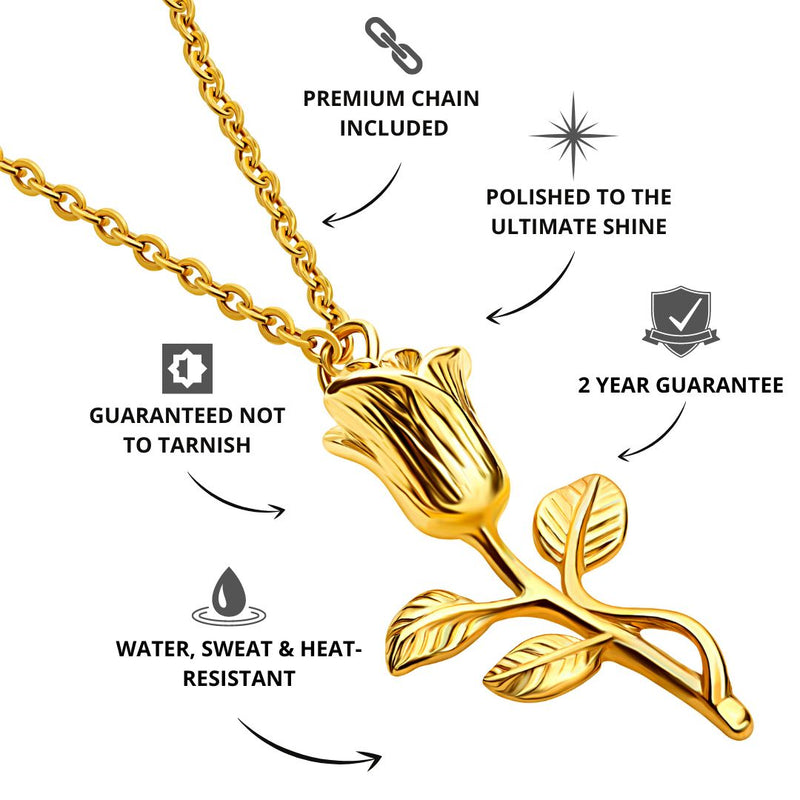 Gold Rose Pendant - USPs - VIRAGE London