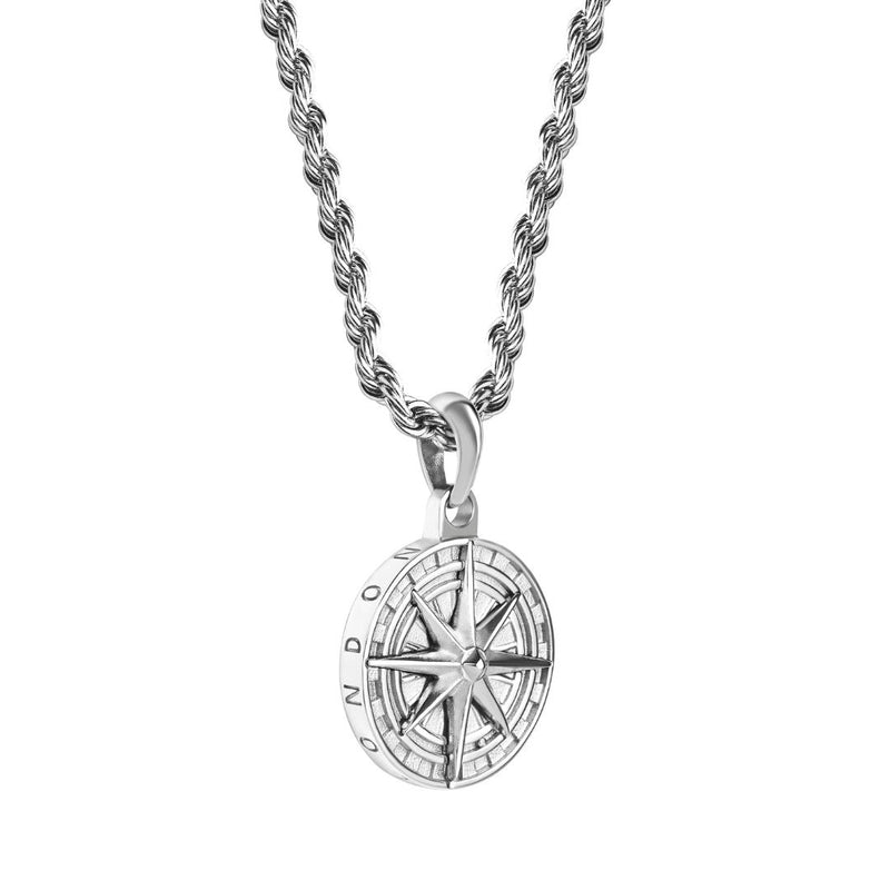 Silver Compass Pendant - VIRAGE London