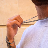 Silver Cuban Chain & Bracelet Set 5mm - VIRAGE London, 70010001020525