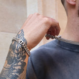 Silver Cuban Chain & Bracelet Set 8mm - VIRAGE London, 70010001020825