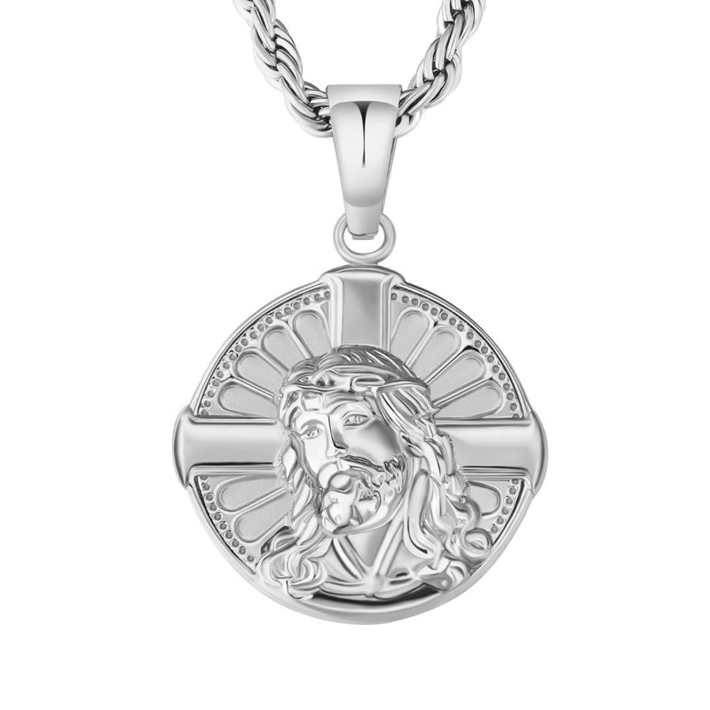 Silver Jesus Pendant - VIRAGE London