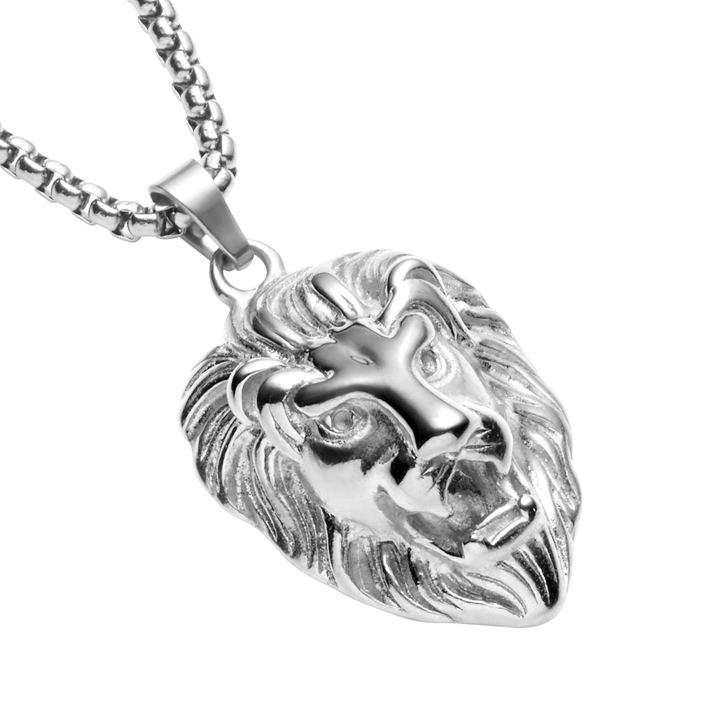 Mens Silver Lion Pendant Clearance | bellvalefarms.com