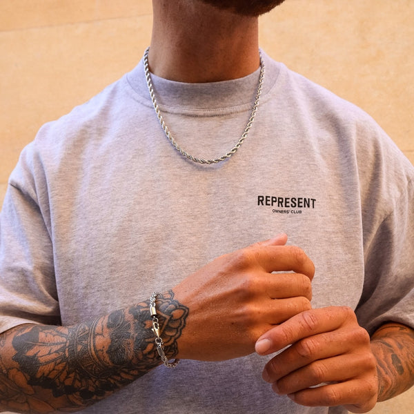 Silver Rope Chain & Bracelet Set 5mm - VIRAGE London, 70030001020525