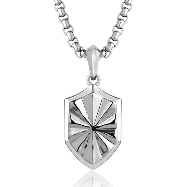 Silver Shield Pendant - VIRAGE London