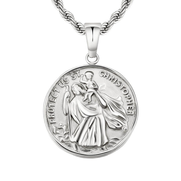 Sterling Silver St Christopher Pendant ~ 925 Silver ~ Choice of Chain /  Necklace | eBay